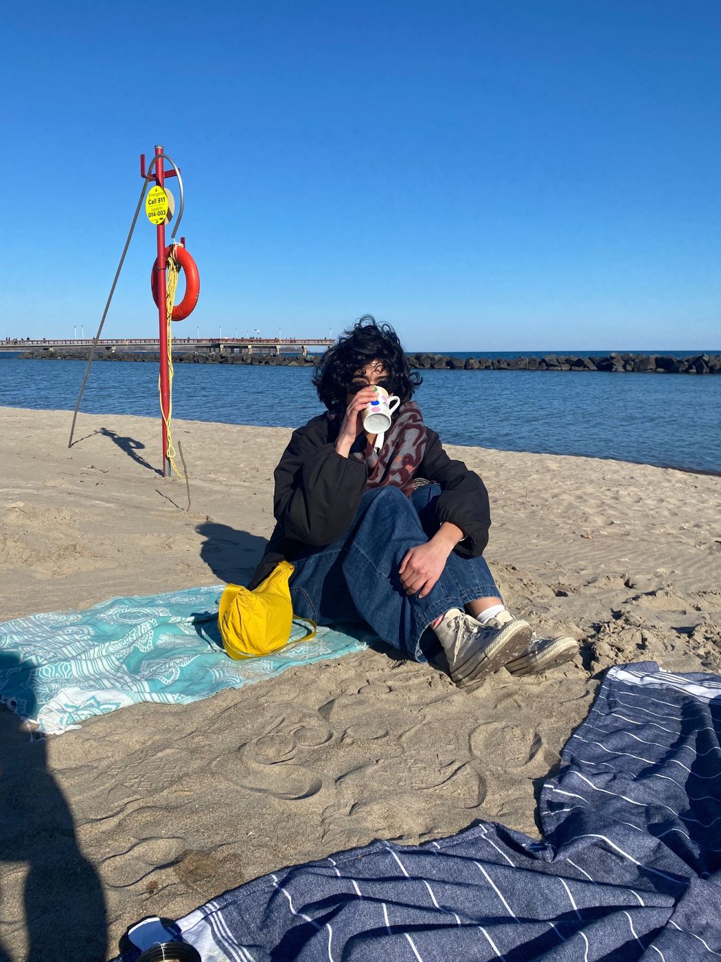Coffee break on the beach