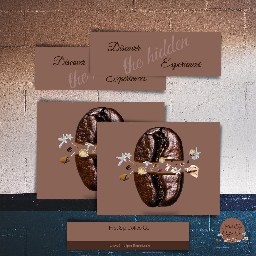 Poster and banner print mockups on a brick wall